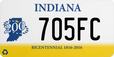 IN license plate 705FC