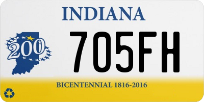 IN license plate 705FH