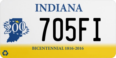 IN license plate 705FI