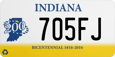 IN license plate 705FJ