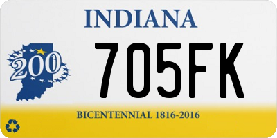 IN license plate 705FK