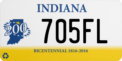 IN license plate 705FL