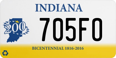 IN license plate 705FO