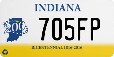 IN license plate 705FP