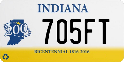 IN license plate 705FT