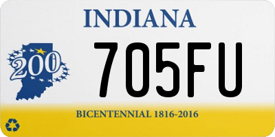 IN license plate 705FU