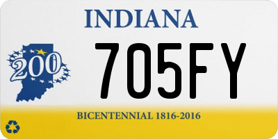 IN license plate 705FY