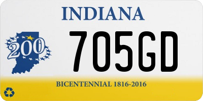 IN license plate 705GD