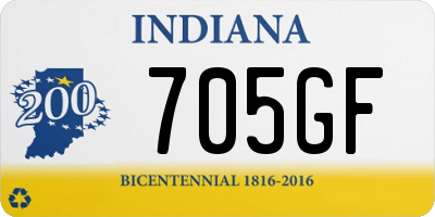 IN license plate 705GF