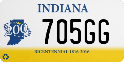 IN license plate 705GG