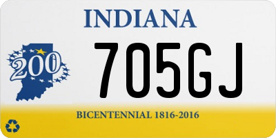 IN license plate 705GJ