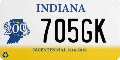 IN license plate 705GK