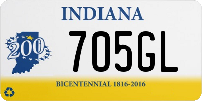 IN license plate 705GL