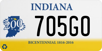 IN license plate 705GO
