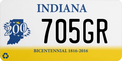 IN license plate 705GR