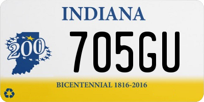 IN license plate 705GU