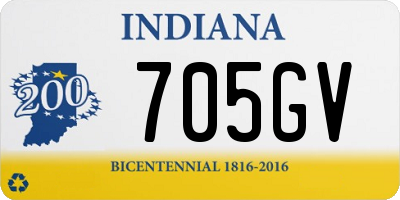 IN license plate 705GV