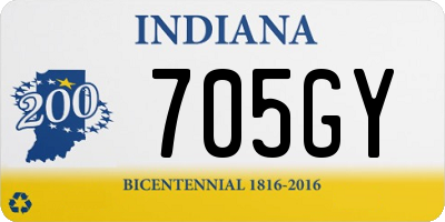 IN license plate 705GY