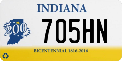 IN license plate 705HN