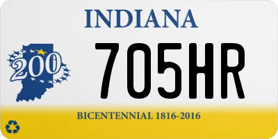 IN license plate 705HR