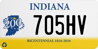 IN license plate 705HV