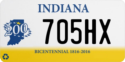 IN license plate 705HX