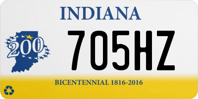 IN license plate 705HZ