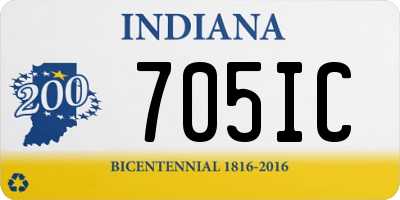 IN license plate 705IC