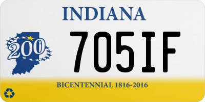 IN license plate 705IF