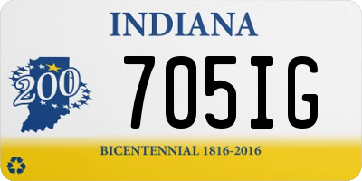 IN license plate 705IG