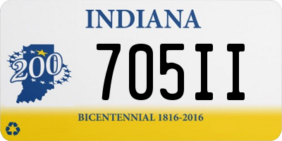 IN license plate 705II