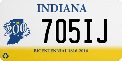 IN license plate 705IJ