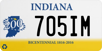 IN license plate 705IM