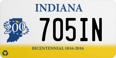 IN license plate 705IN