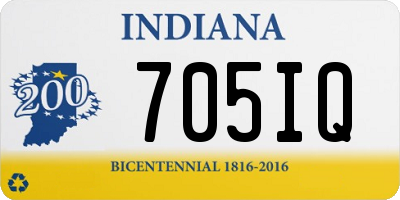 IN license plate 705IQ