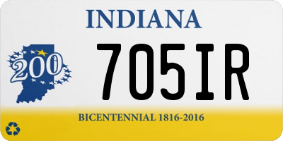 IN license plate 705IR