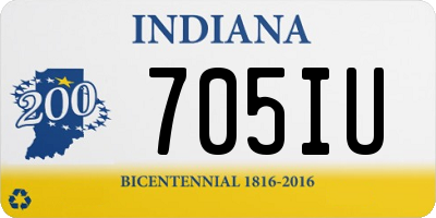 IN license plate 705IU