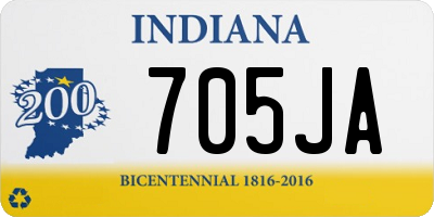 IN license plate 705JA