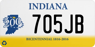 IN license plate 705JB