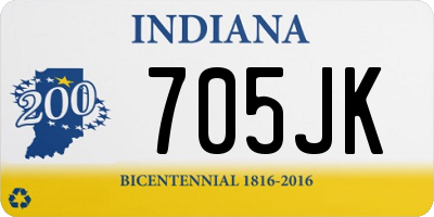 IN license plate 705JK