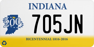 IN license plate 705JN