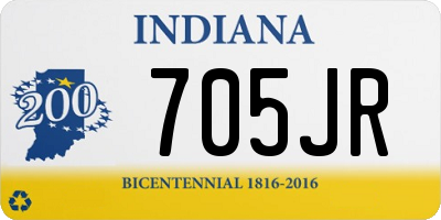 IN license plate 705JR
