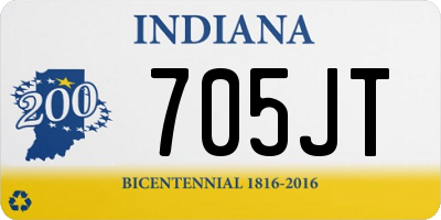 IN license plate 705JT