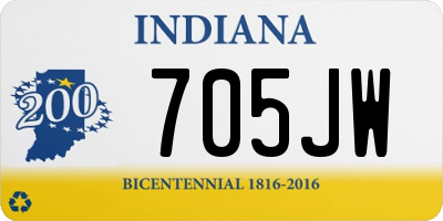 IN license plate 705JW