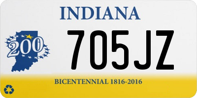 IN license plate 705JZ