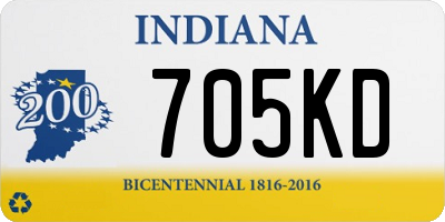 IN license plate 705KD