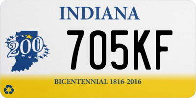 IN license plate 705KF