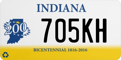 IN license plate 705KH