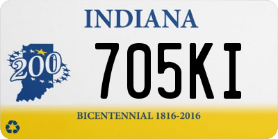 IN license plate 705KI