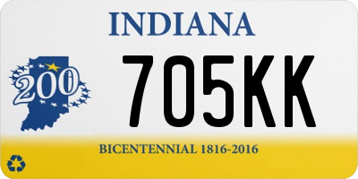 IN license plate 705KK